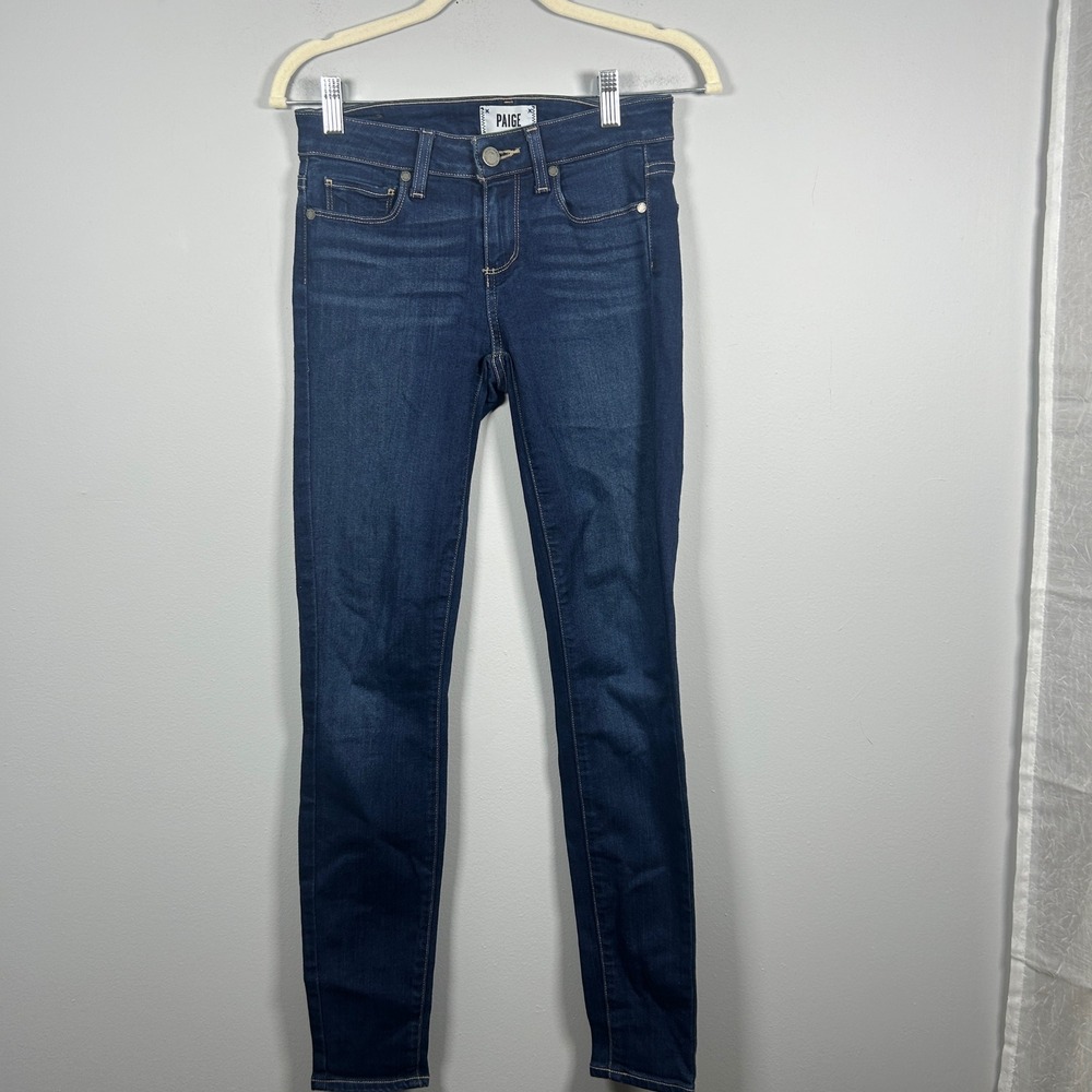 Paige Verdugo Ultra Skinny Jeans Womens 26 Dark Wash Blue Stretch Low Rise Denim